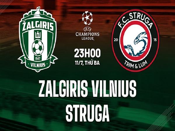 Nhận định kèo Zalgiris Vilnius vs Struga